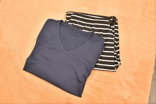 お洋服のしわを気にせず