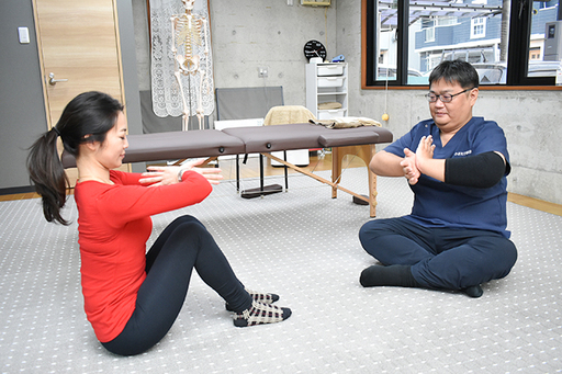 施術後はホームケアアドバ