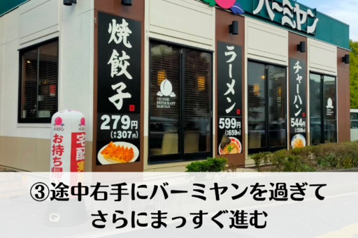 【道順】3.途中右手にバ