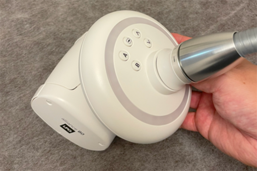 手技では届きにくい箇所に