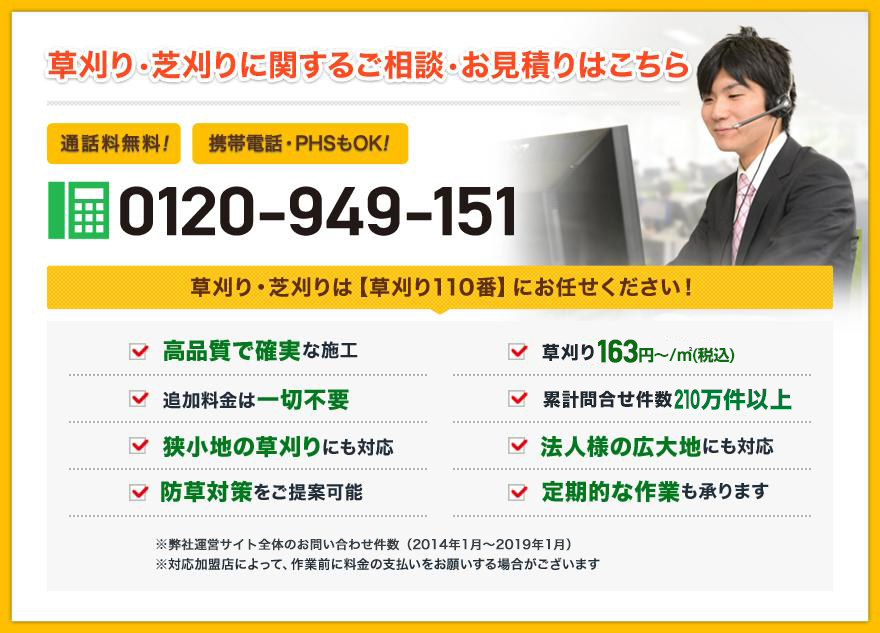 草刈り電話