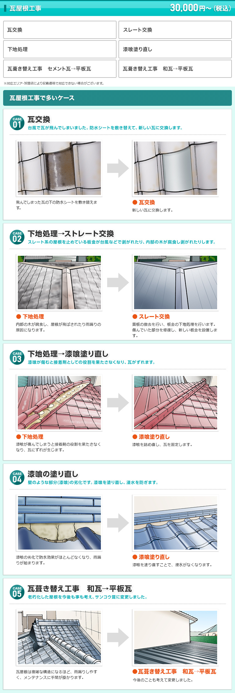 瓦屋根工事