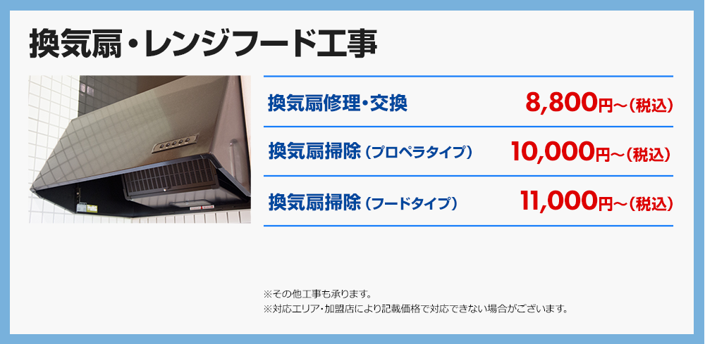 換気扇・レンジフード工事