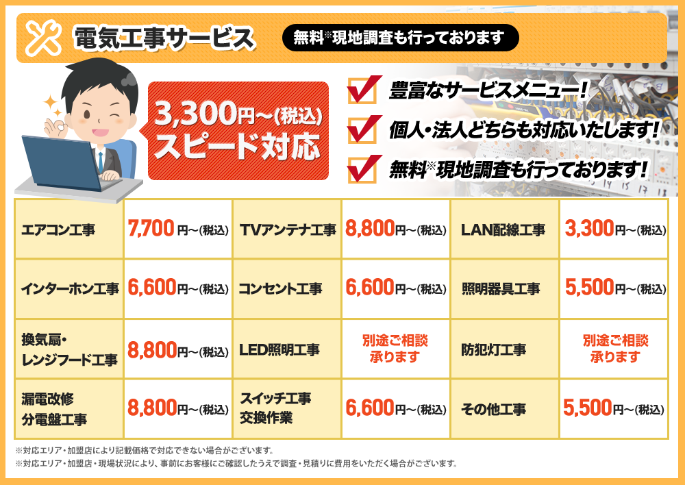 糸島市の電気工事はおまかせください