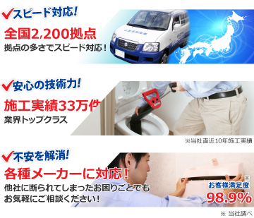 スピード対応安心の技術力出張見積り無料