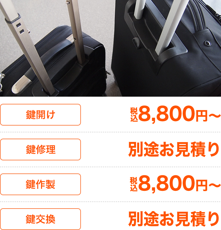 スーツケースに関する鍵のトラブル