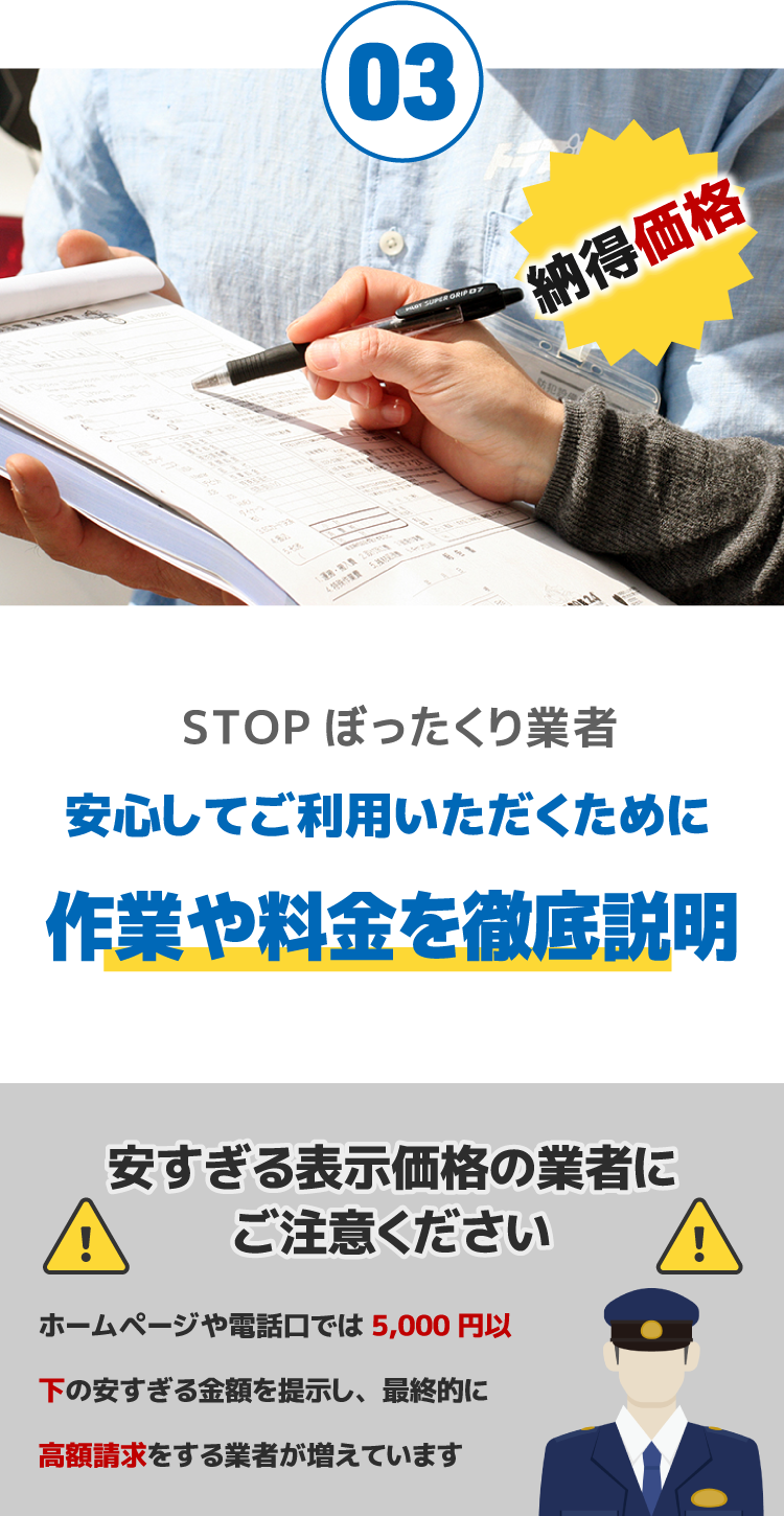 車・バイクの鍵開け・鍵交換料金